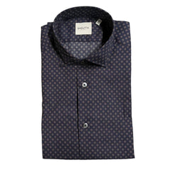 Blue Cotton Men's Slim Fit Shirt