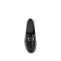 Black Calf Leather Bos Taurus Slip-On Loafers
