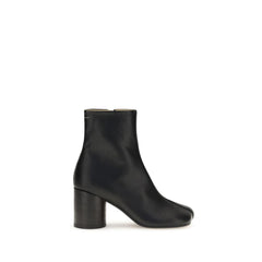 Black Calf Leather Bos Taurus Ankle Boots