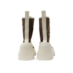 حذاء برباط من القطن الأخضر