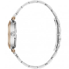 ساعة فضية من الفولاذ المقاوم للصدأ