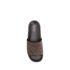 Brown Calf Leather Bos Taurus Flat Sandals