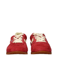 Red Leather Sneakers