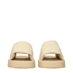Beige Leather Slippers