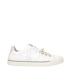 White Leather Low Top Sneakers