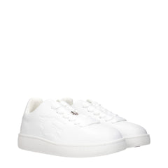 White Leather Low Top Sneakers