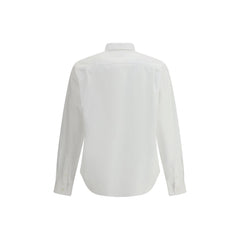 White Fleece Wool Dress Shirt