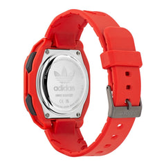 Red Rubber Digital Watch