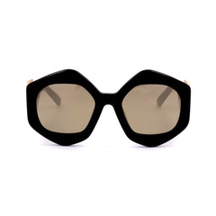 نظارات شمسية معدنية ذهبية