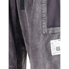 بنطال كارغو أسود من القطن