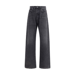 Black Cotton High-Waisted Jean