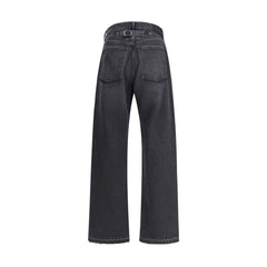 Black Cotton High-Waisted Jean