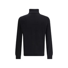 Black Merino Wool Turtleneck