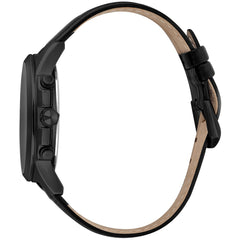 Black Leather Dress Watch