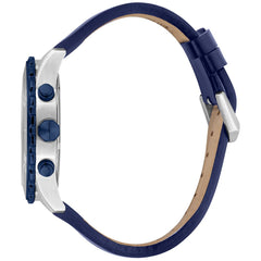 ساعة يد جلدية زرقاء