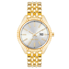 Gold Metal Dress Watch