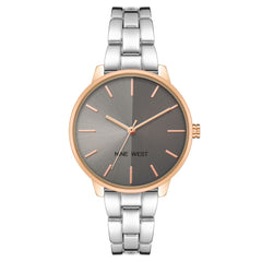 Gray Metal Dress Watch