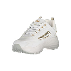 White Polyester Women Sneaker