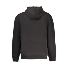 Black Cotton Men's Sweatshirt Hoodie