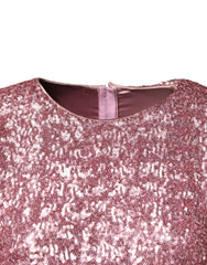 Pink Sequinned Mermaid Long Gown Dress