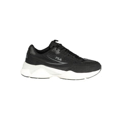 Black Polyester Men Sneaker