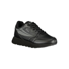 Black Polyester Men Sneaker