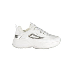 White Polyester Women Sneaker