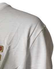 White Logo Crew Neck Short Sleeves T-shirt