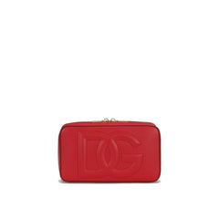 Red Calfskin Crossbody Bag
