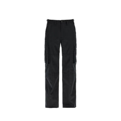 Black Cotton Cargo Pants