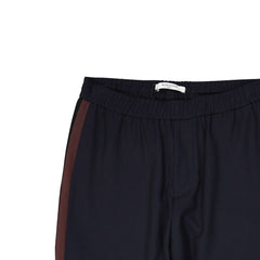 Blue Wool Casual Pants