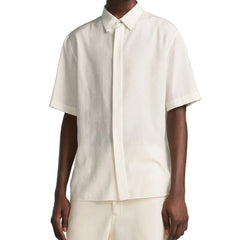 White Lyocell Shortsleeve Shirt