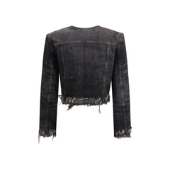 Gray Cotton Denim Jacket