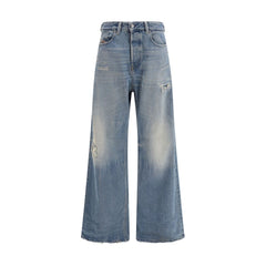 Blue Cotton Relaxed Fit Jeans