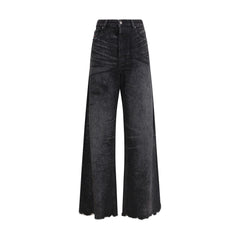 Black Cotton Relaxed Fit Jeans