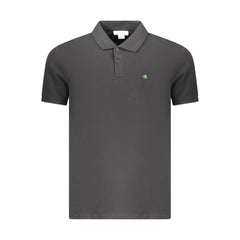 Black Cotton Men Polo