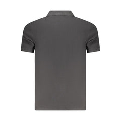 Black Cotton Men Polo