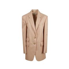 Beige Polyester Blazer