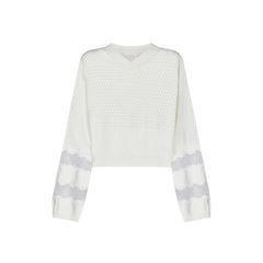 سويت شيرت قطني أبيض