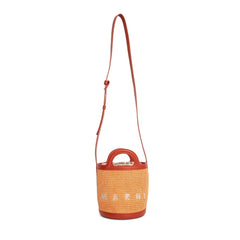 Orange Cotton Backet Bag