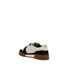 Black Calf Leather Bos Taurus Chunky Sneakers