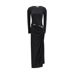 Black Polyester Casual Dress