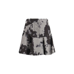 Black Cotton Mini Skirt