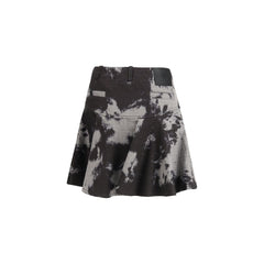 Black Cotton Mini Skirt