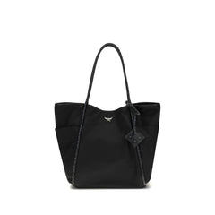 Black Fabric Shoulder Bag