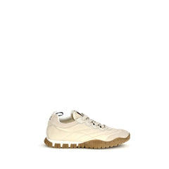 Beige Recycled Polyamide Athletic Sneakers