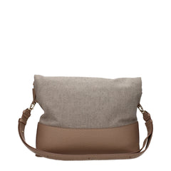 Beige Fabric Shoulder Bag