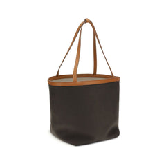 Brown Cotton Shoulder Bag