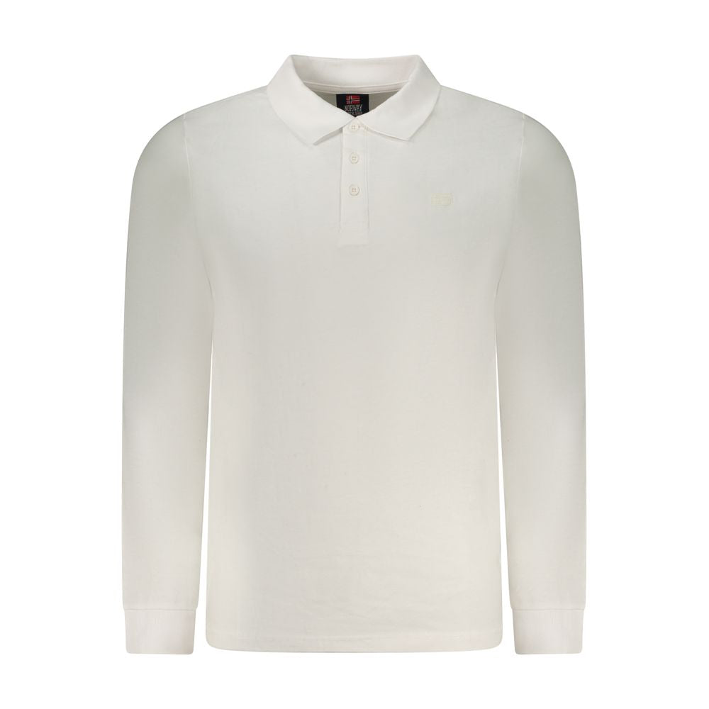 قميص بولو رجالي قطن أبيض للرجال