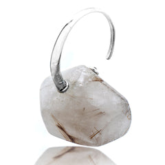 أقراط فضية فضية